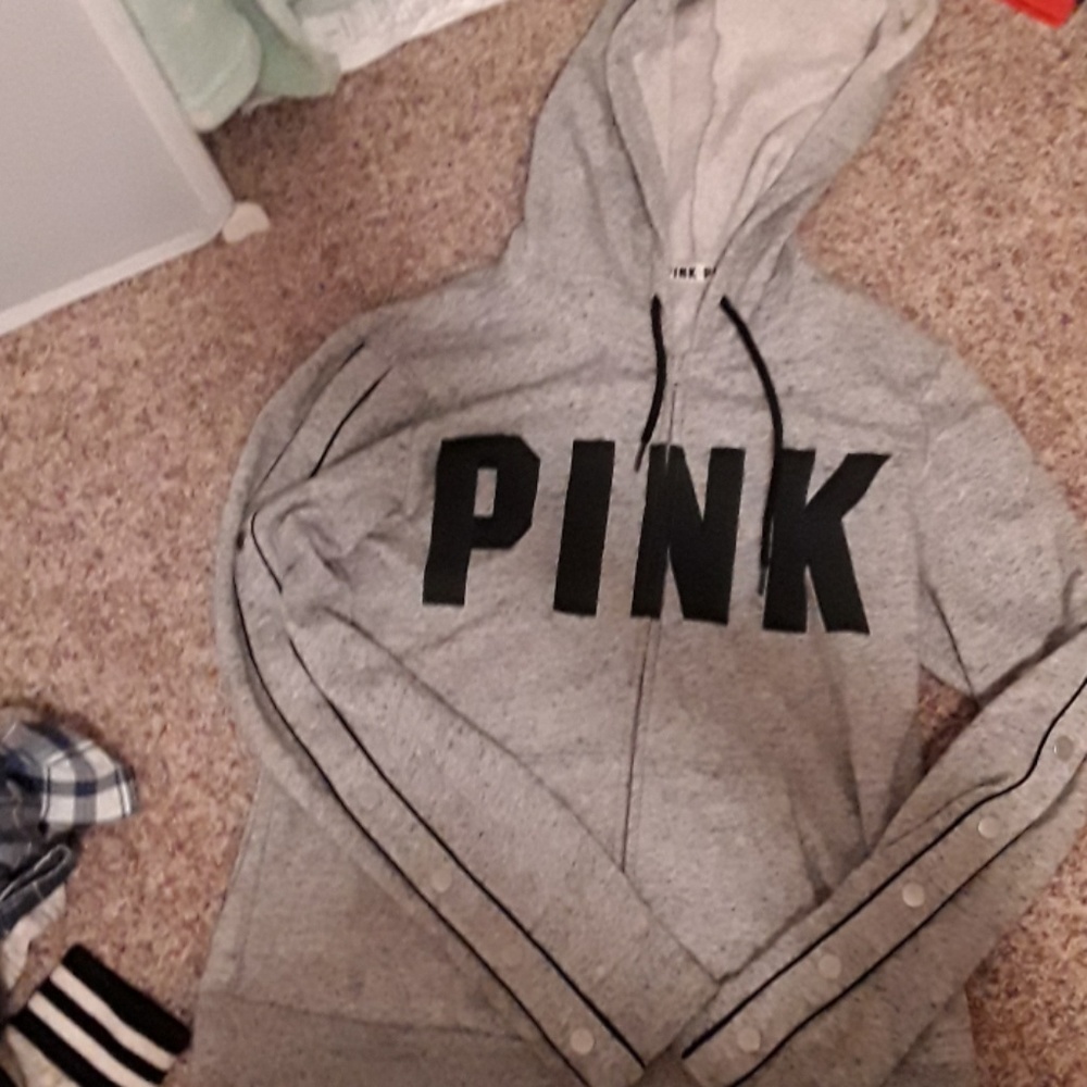 Pink Button Sleeve Jacket